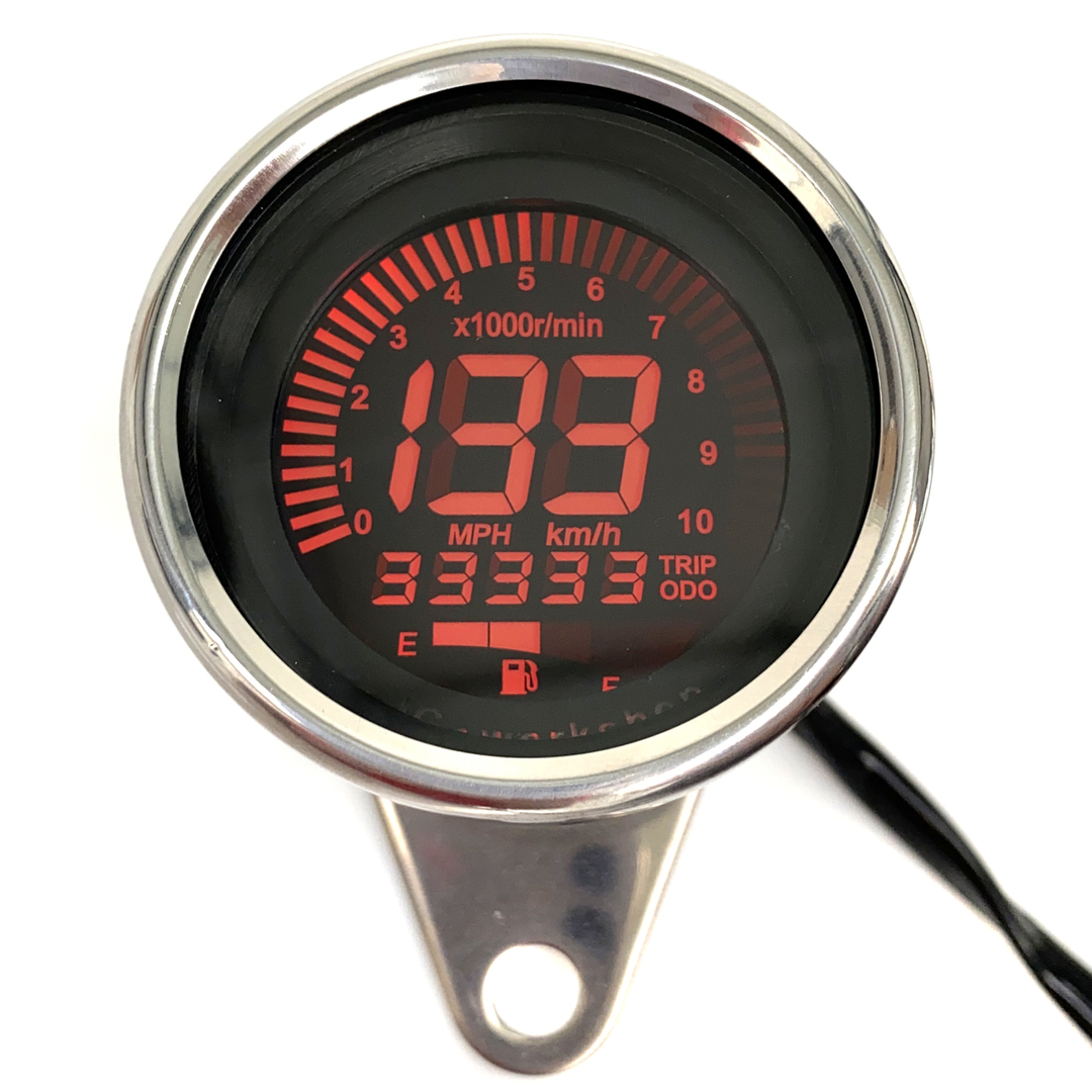 Licznik + obrotomierz uniwersalny LCD 12V wskaźnik paliwa przebieg