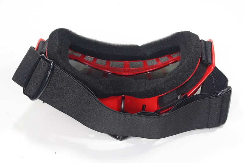 Gogle ochronne motocyklowe WB B-02 cross enduro atv quad czerwone