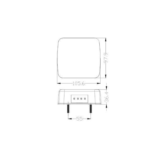 Lampa tylna zespolona LED uniwersalna 4-Funkcje