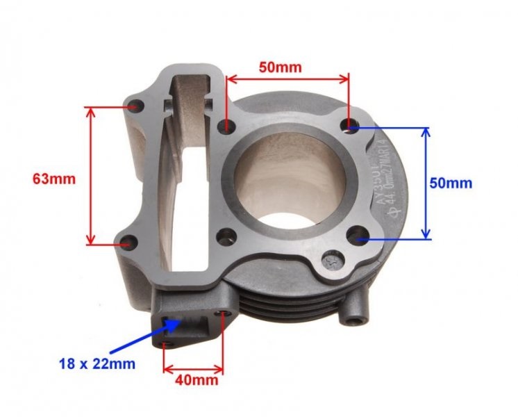 Cylinder 44mm 4t 60ccm gy6 139qmb quest delfin