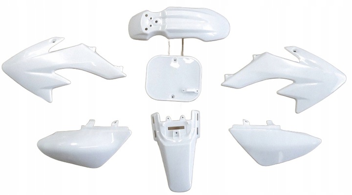 Plastiki CRF70 style białe pitbike MRF 120 140 RC Kayo TT125 140 160 190