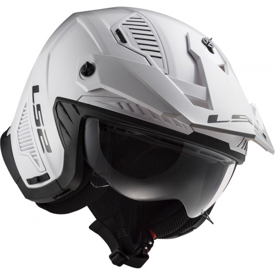 Kask otwarty LS2 OF606 DRIFTER SOLID WHITE odpinana szczęka ECE 22-06