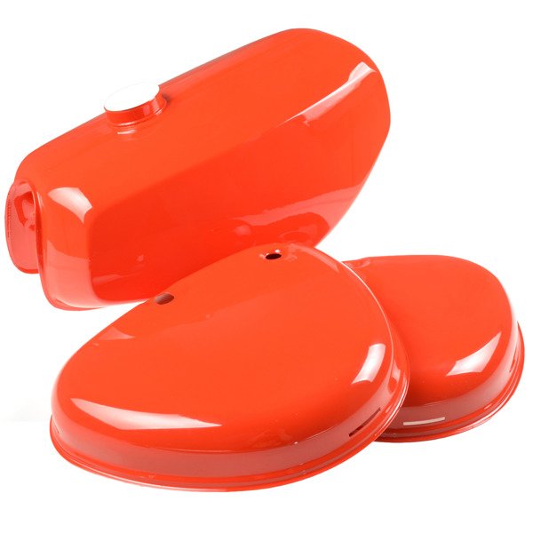 Zbiornik paliwa pokrywy boczne czerwone premium Simson S51 S60 S70