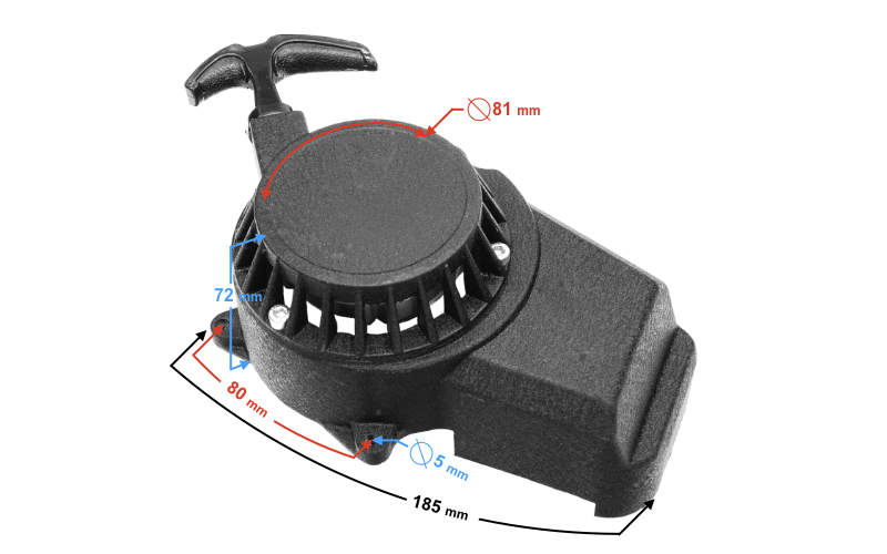 Pokrywa silnika - szarpaka aluminiowa do pojazdów typu Pocket Bike