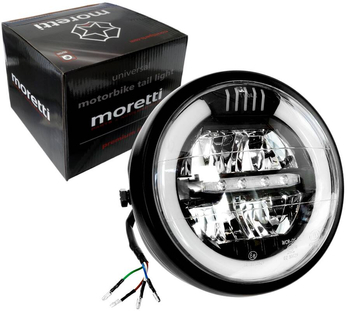 Reflektor lampa przednia LED uniwersalna Czoper Chopper Cafe Racer
