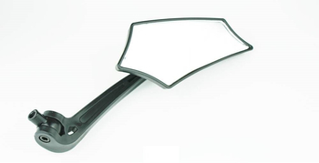 Lusterka motocyklowe czarne ostre gwint M10 kpl