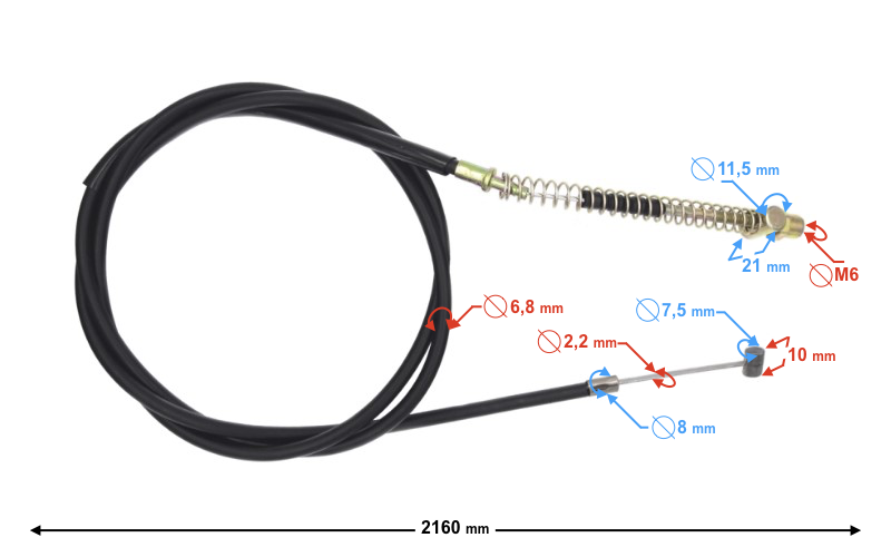 Linka hamulca tylnego do skutera Barton B-Max
