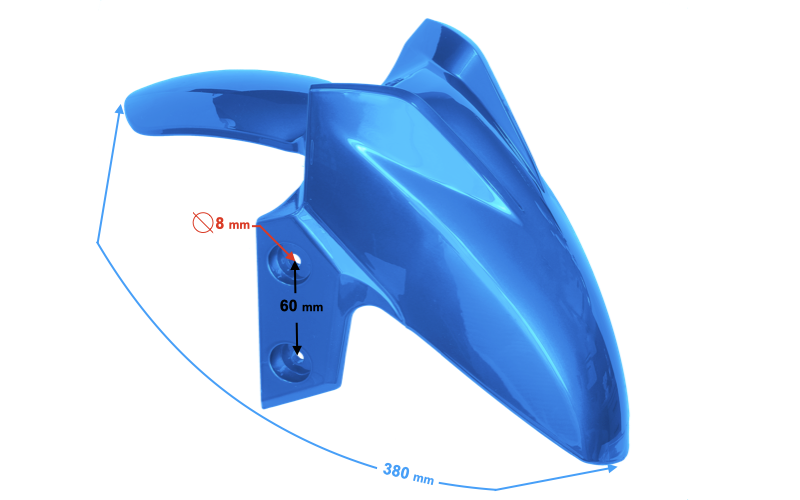 Obudowa błotnik przód niebieski Barton Scalpel