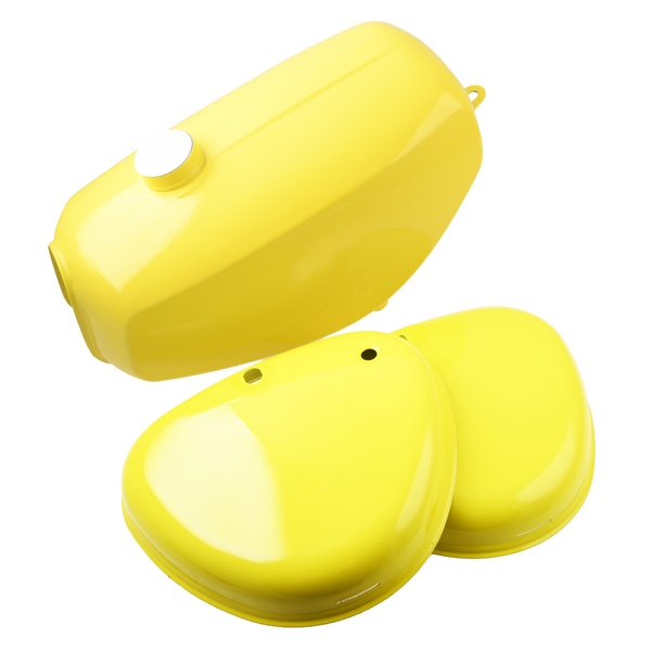 Zbiornik paliwa pokrywy boczne jasny żółty Simson S51 S60 S70 DPR Classic