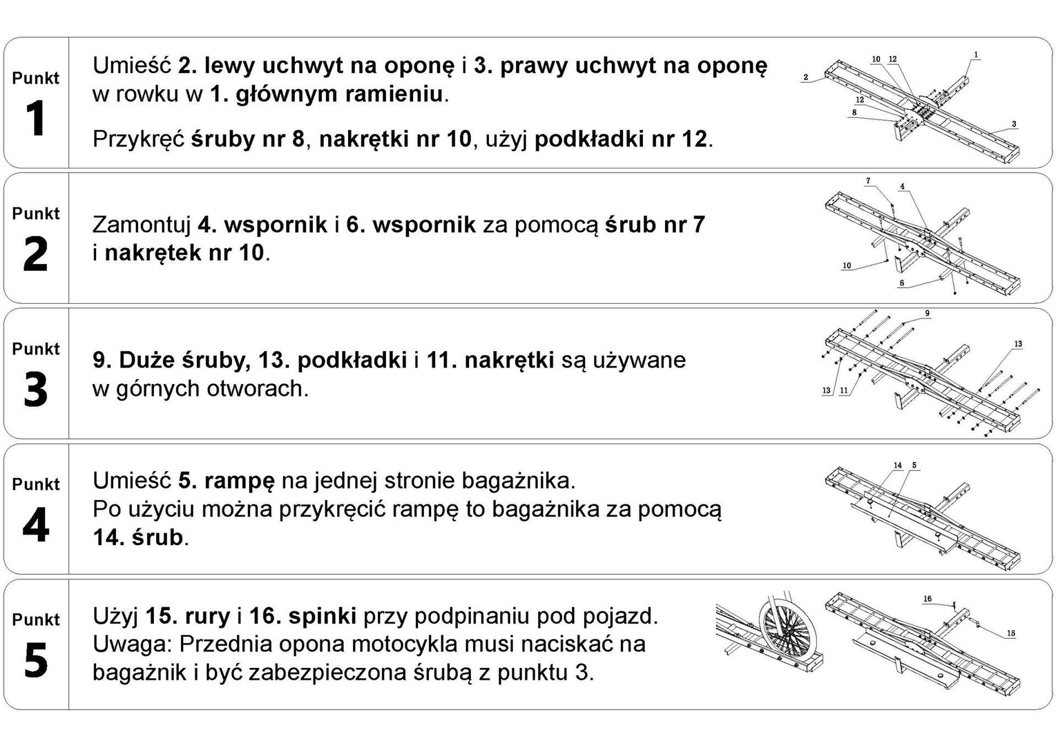 Biketec pojedyńcza platforma do transportu motocykla (bagażnik samochodowy)