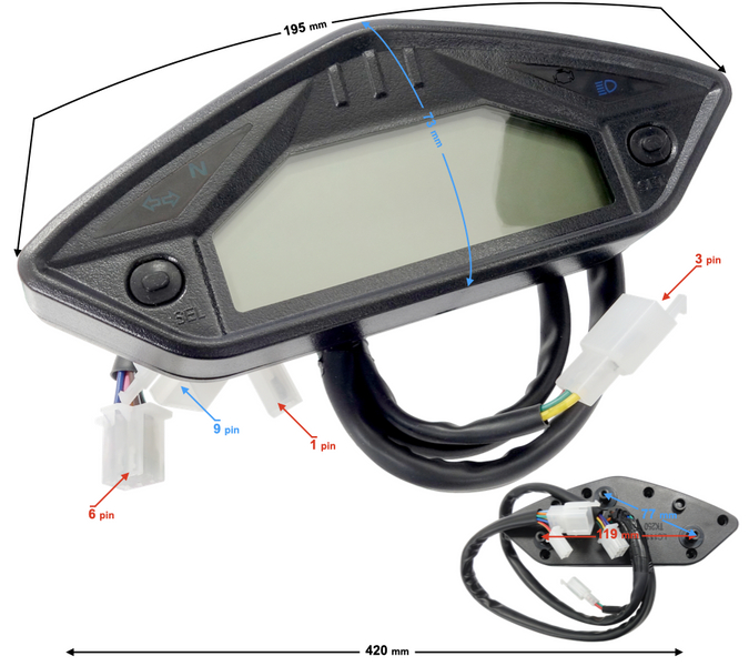 Licznik do Barton Hyper 125 cyfrowy