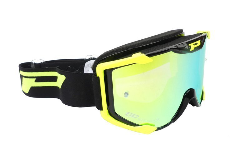 Progrip gogle fluo żółte anti uv no fog 2 szyby