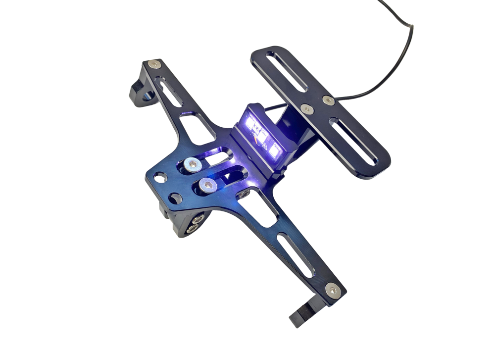 Uchwyt tablicy rejestracyjnej uniwersalny podświetlenie Led skuter motocykl