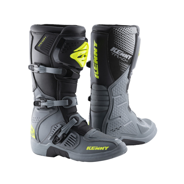 Kenny Racing Track buty cross enduro szaro żółte fluo