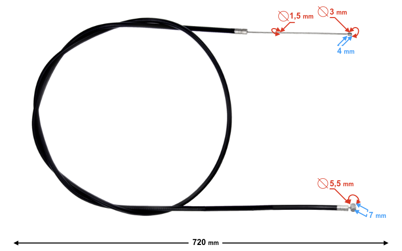 Linka gazu do motoroweru Pocket Mini Bike 720mm