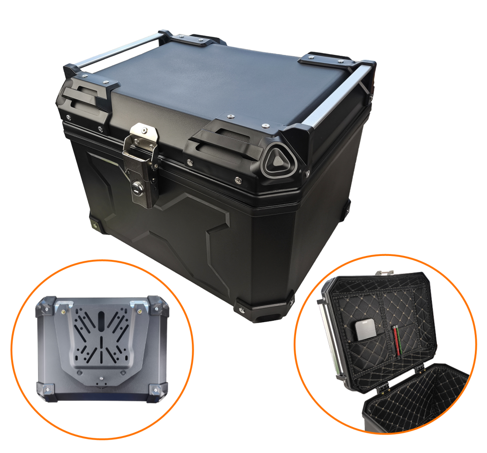 Kufer centralny czarny 45l 42x32x33,5cm ABS odpinana wyściółka 2 kluczyki