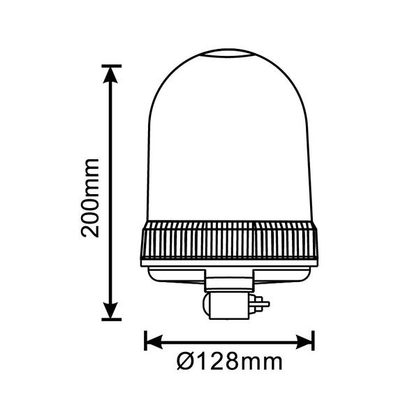 Lampa błyskowa 24Led*3W R65 R10 trzpień 12V/24V