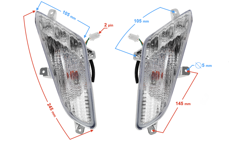 Kierunkowskazy przednie do skutera Tres