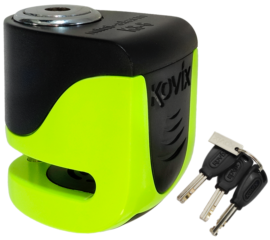 Blokada tarczy hamulcowej z alarmem KOVIX KS6 Zielona Fluo
