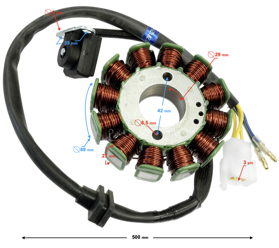 Iskrownik stator motorower Barton Naked 50