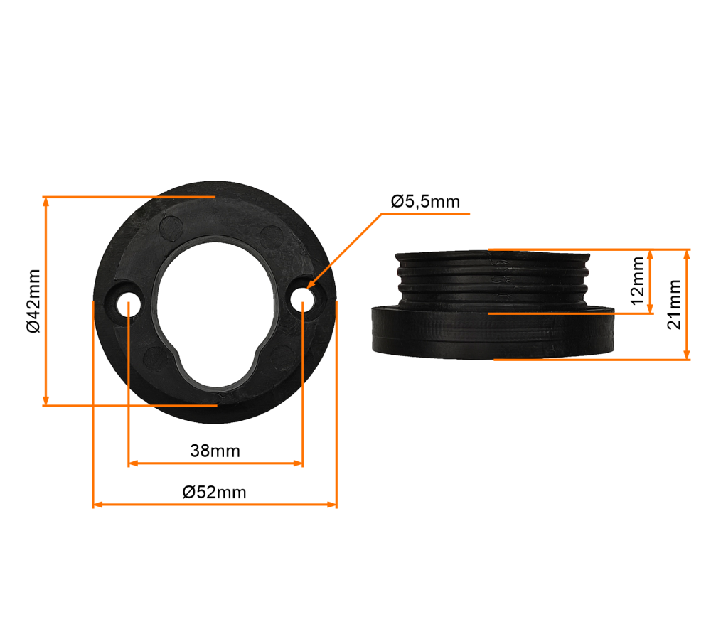Flansza do filtra powietrza adapter mocowanie redukcja 42mm Pocket Bike