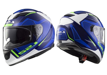 Kask sportowy ls2 ff320 stream evo axis blue white