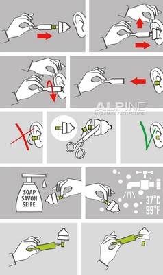 ALPINE Zatyczki Stopery Motocyklowe MotoSafe Race