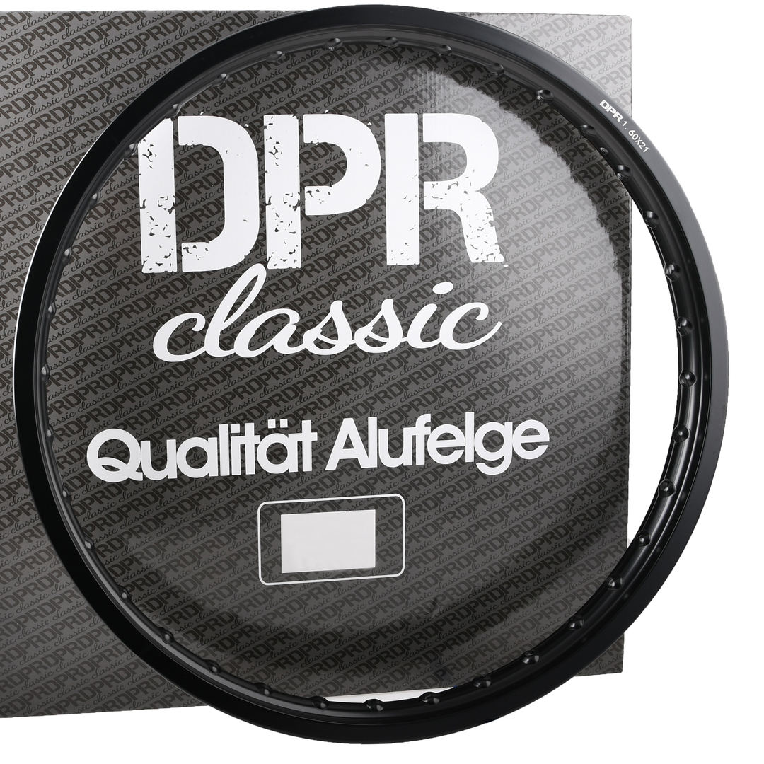 Obręcz koła aluminiowa czarna 1,60x21 Simson DPR Classic