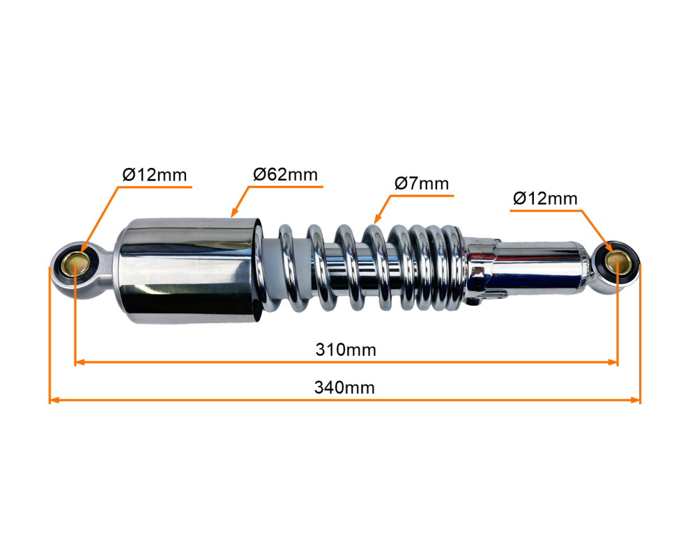 Amortyzatory tył 310mm regulowane Suzuki GN125 Romet Yamaha Honda