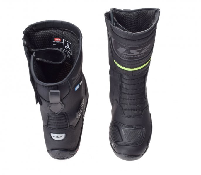 Buty motocyklowe damskie LS2 Goby Lady WP Black Yellow wodoodporne