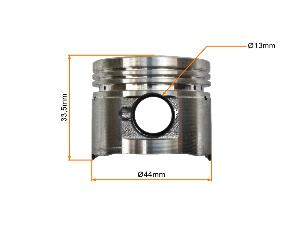 Cylinder 4T GY6 60cc 44mm sw.13mm Zipp Router Romet Kingway Barton Junak