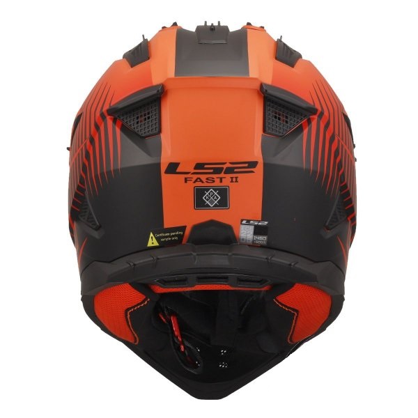 Kask crossowy LS2 MX708 Fast II Duck Matt Orange Red ECE 22.06