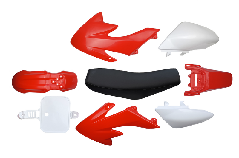 Plastiki owiewki komplet pocket bike mini cross MRF pitbike + siedzenie