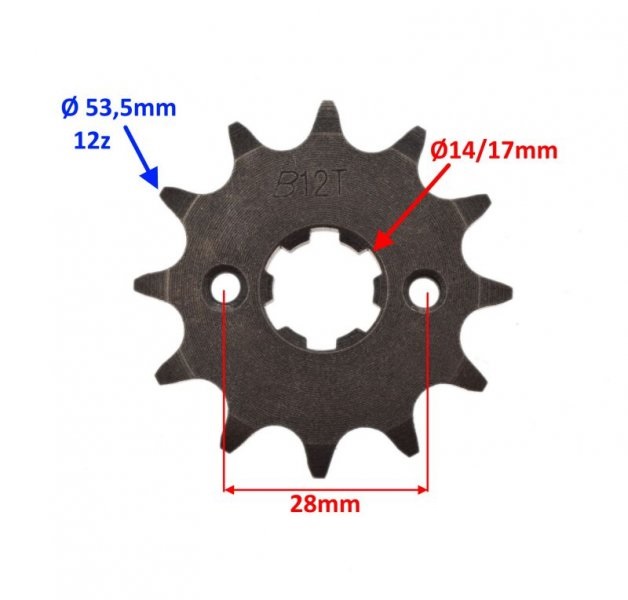 Zębatka przednia przód 428 12z 139FMB 147FMB Junak 901 902 Ferro atv quad