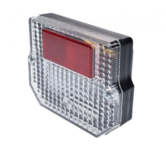 Lampa tył kwadrat biały klosz simson mz etz