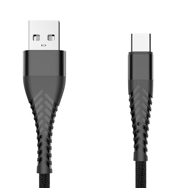 Wzmocniony kabel Spider USB/ USB typ-C 2m czarny
