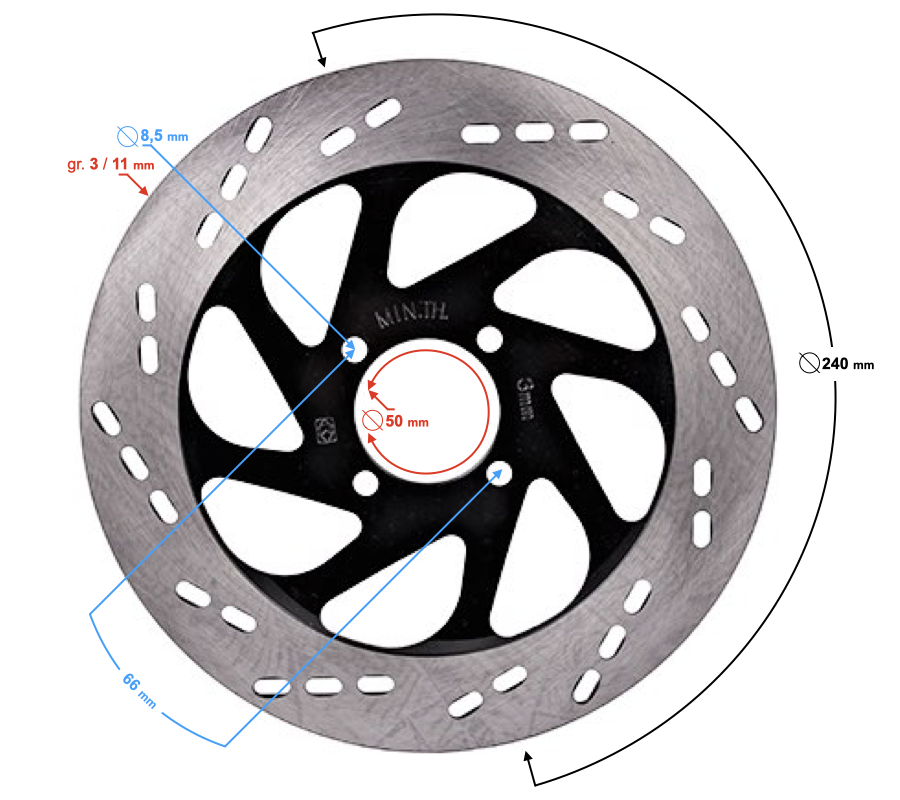 Tarcza hamulcowa przednia do motocykla Cafe Racer