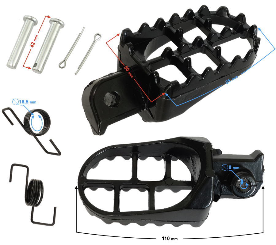 Podnóżki mini cross Yamaha PW50