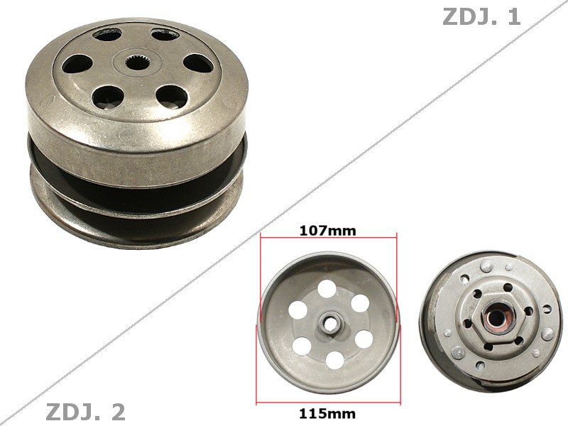 Sprzęgło GY6-50 4T Baotian Kymco Romet Zipp