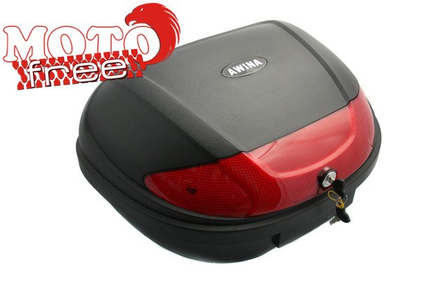 Kufer motocyklowy 48l czarny na 2 kaski duży 60x44x31,5cm