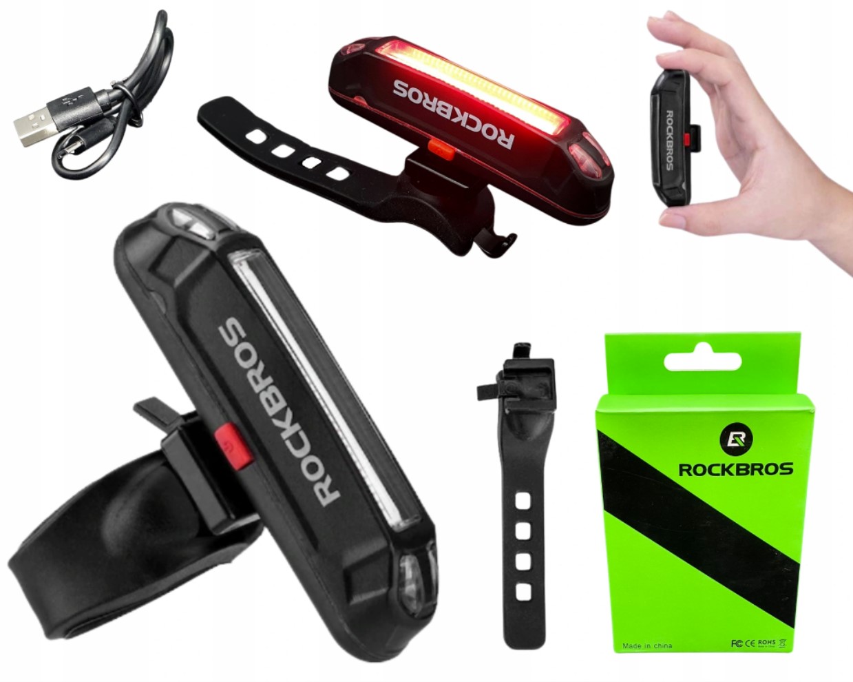 ROCKBROS Lampka rowerowa tylna Led 500mAh 6 trybów