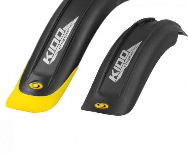 Błotnik rowerowy plastik 16 kido pro czar/żół