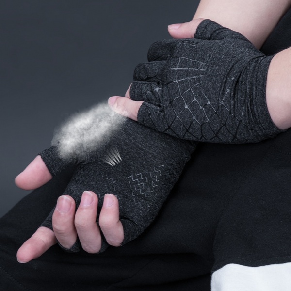 ROCKBROS Rękawiczki rowerowe półpalcowe czarne