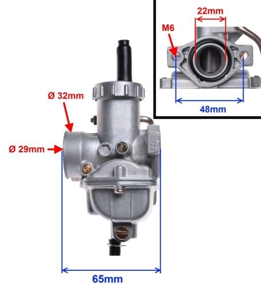 Gaźnik 4T PZ22 mini cross