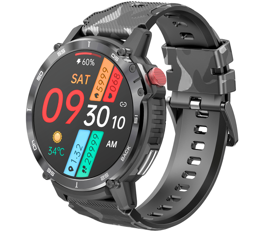 Smartwatch zegarek Rubicon męski RNCF08 zestaw 4 produktów tryby sportowe