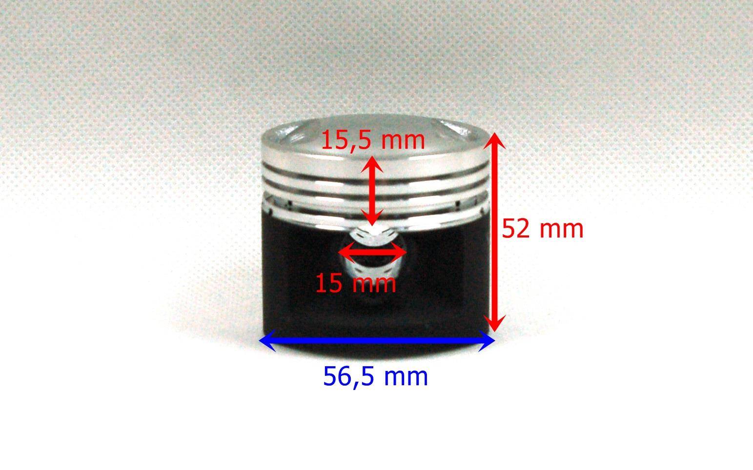 Tłok 125cc Motocykl 4T 56,4 sworzeń 15 grafitowany