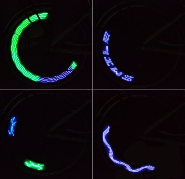 Lampa rowerowa na szprychy led 12 kolorów 7 diod