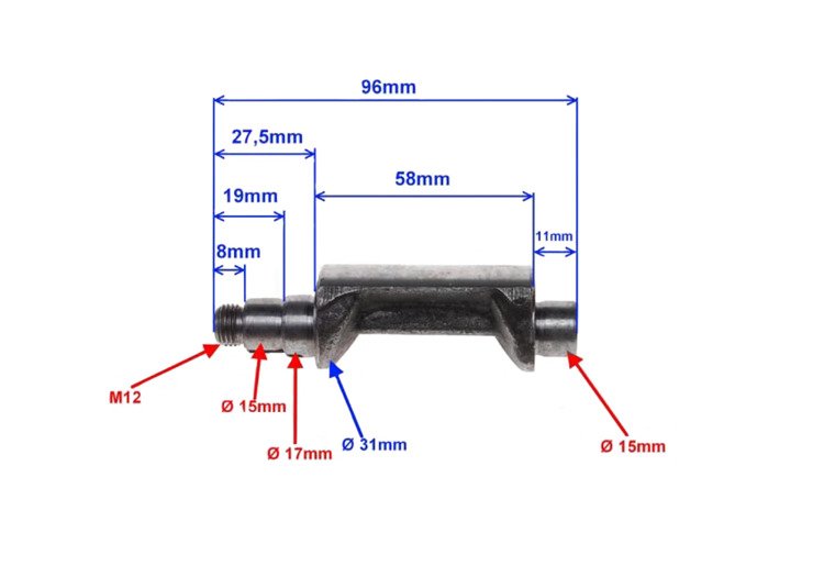 Wałek wyrównoważający am6 rieju mrt peugeot xp6