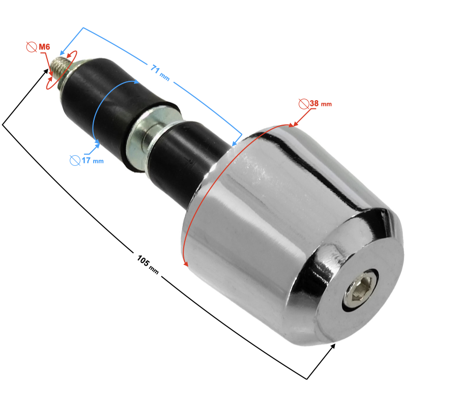 Odważniki kierownicy motocykla Barton Classic 125