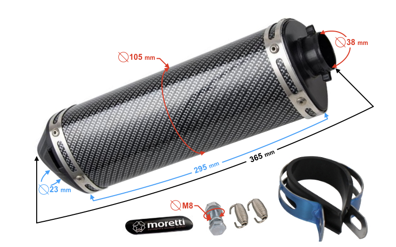 Tłumik wydech tuningowy uniwersalny cabron